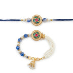Royal Blue Bhaiya Bhabhi Rakhi Set