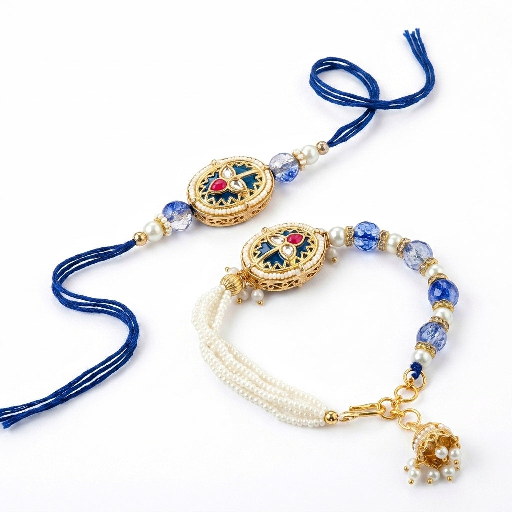 Royal Bhaiya Bhabhi Rakhi Set