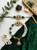 Emerald Bhaiya Bhabhi Rakhi Set