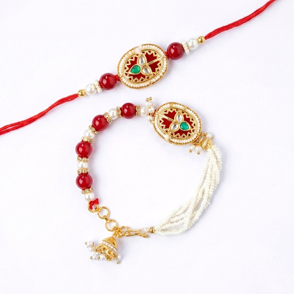 Elegance Bhaiya Bhabhi Rakhi Set