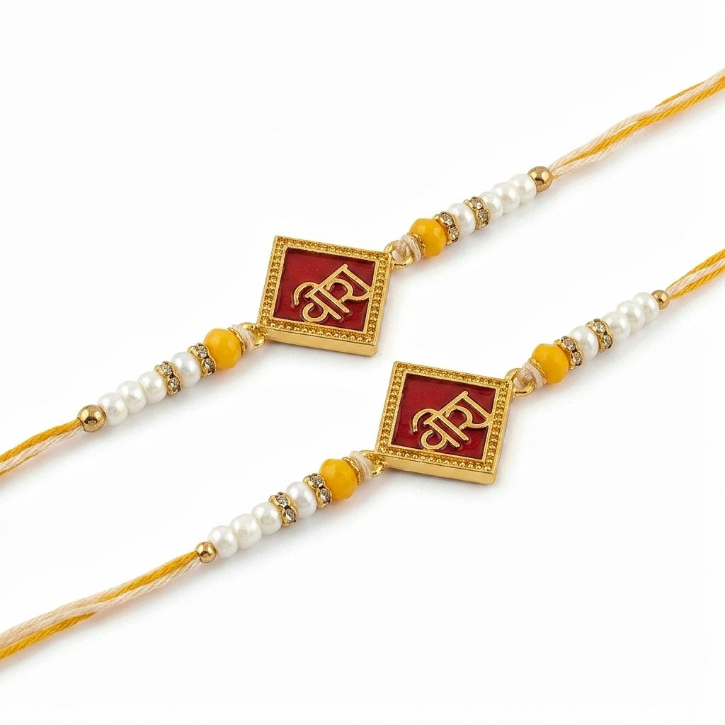 Shree Script Divine Rakhi Set