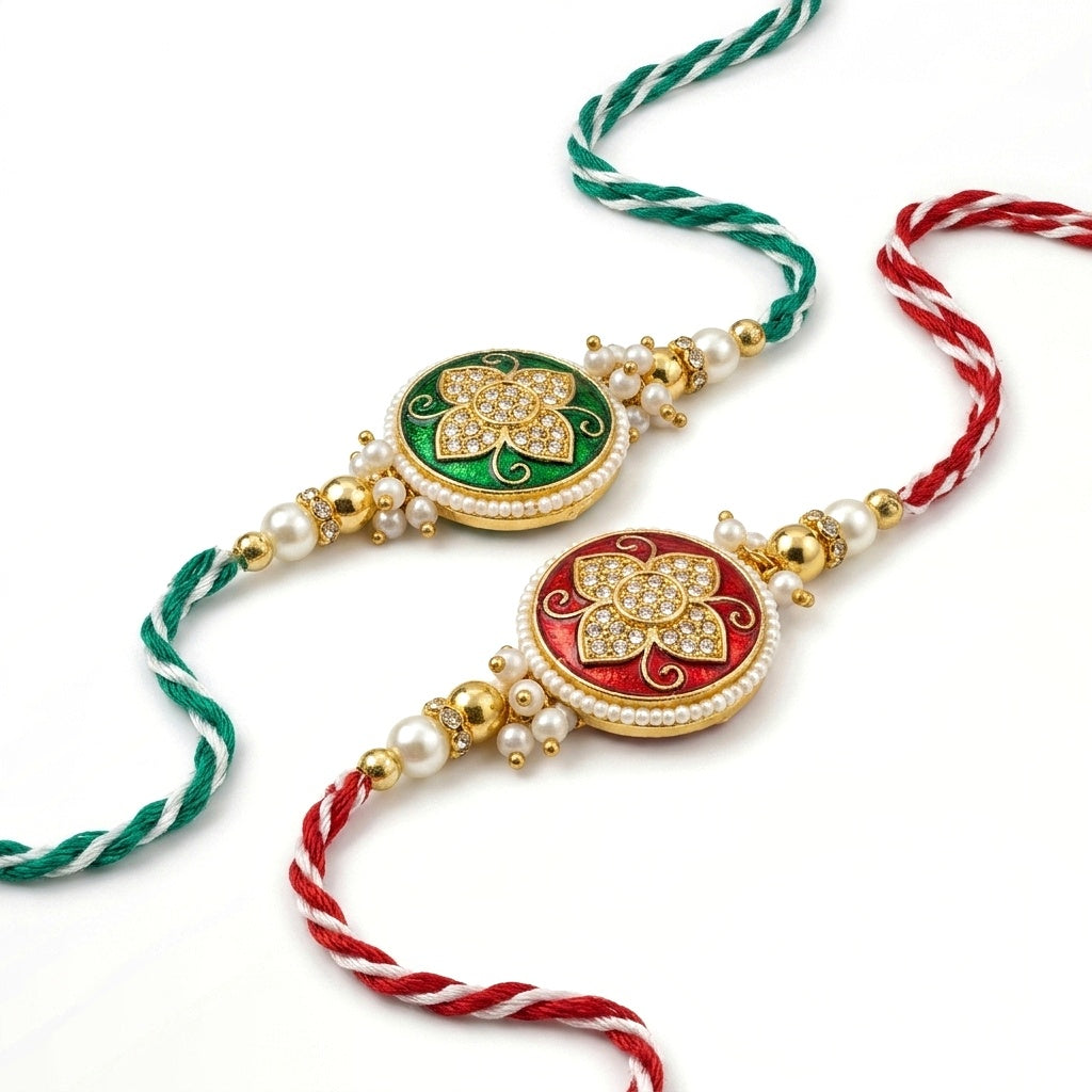 Floral Elegance Rakhi Set