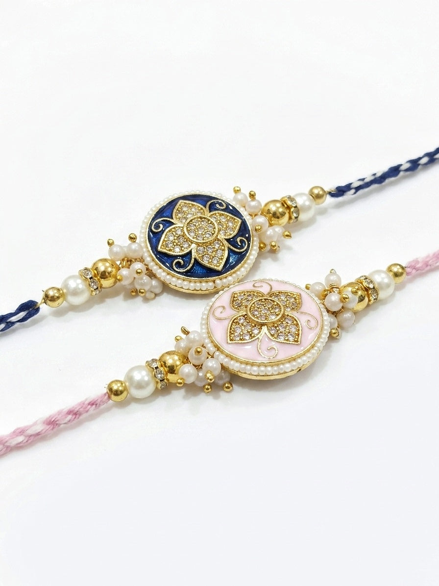 Royal Floral Rakhi Set