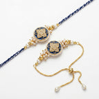 Royal Sapphire Bhaiya Bhabhi Rakhi Set