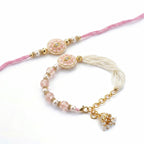Blush Pearl Bhaiya Bhabhi Rakhi Set