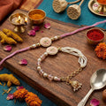 Blush Pearl Bhaiya Bhabhi Rakhi Set