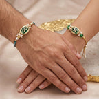 Emerald Bloom Bhaiya Bhabhi Rakhi Set