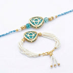 Sky Blue Designer Rakhi Set