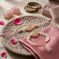 Blush Pink Designer Rakhi Set
