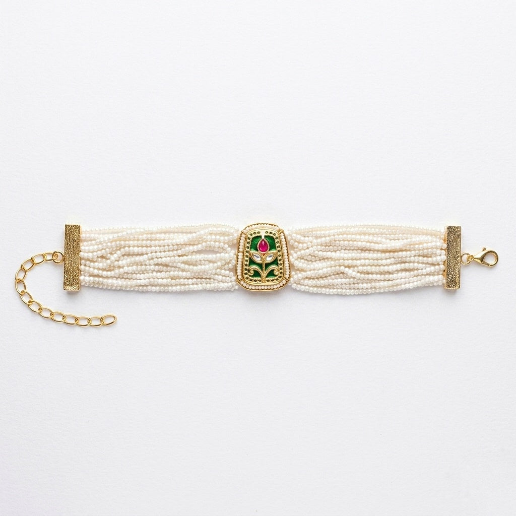 Floral Pearl Luxe Bracelet Rakhi Set