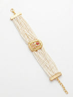 Elegant Pearl Heritage Bracelet Rakhi Set