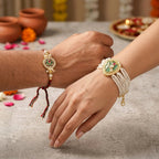 Mint Green Pearl Bracelet Rakhi Set