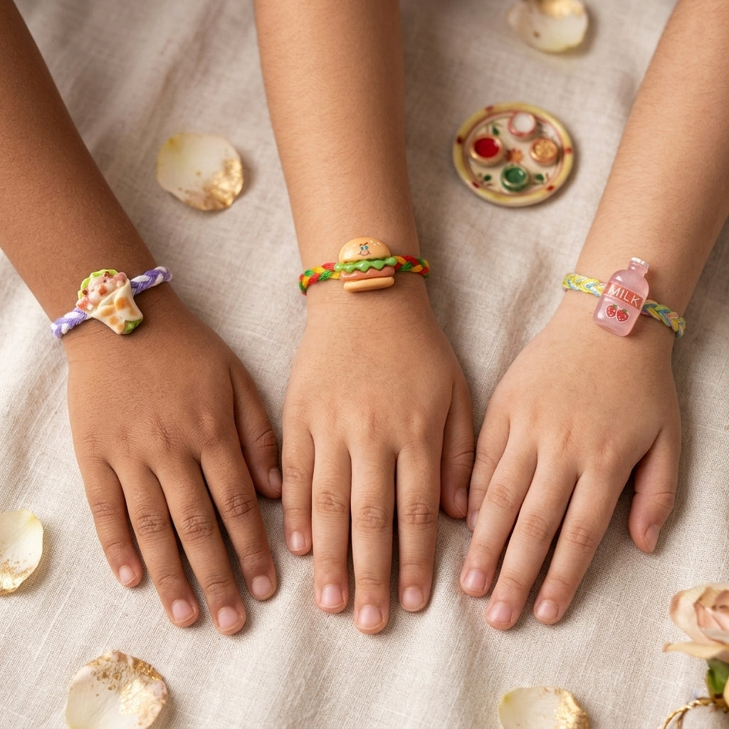 Kawaii Snack Time Rakhi Trio Set