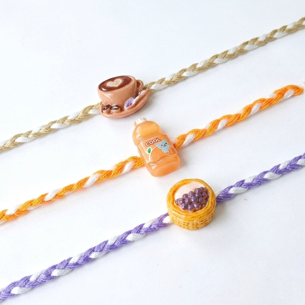 Kawaii Cafe Treats Rakhi Trio Set