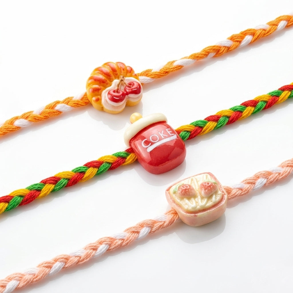 Kawaii Treats Rakhi Trio Set
