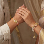 Pastel Floral Pearl with Matching Rakhi Set