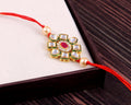 Elegant Kundan Rakhi With Free Chawal & Kumkum