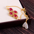 Elegant Kundan Rakhi With Free Chawal & Kumkum