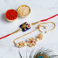 Designer Rakhi Set with Free Kumkum & Chawal
