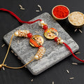Designer Rakhi  Set with Free Kumkum & Chawal
