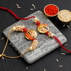 Designer Rakhi  Set with Free Kumkum & Chawal