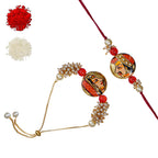 Designer Rakhi  Set with Free Kumkum & Chawal