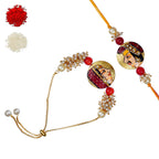 Designer Rakhi  Set with Free Kumkum & Chawal