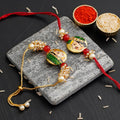 Designer Rakhi  Set with Free Kumkum & Chawal