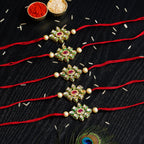 Beautiful Rakhi Set with Free Kumkum & Chawal