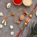 Meenakari Rakhi & Bracelet Set with Free Chawal & Kumkum