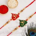 Meenakari Rakhi & Bracelet Set with Free Chawal & Kumkum
