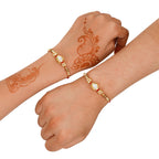 Meenakari Rakhi & Bracelet Set with Free Chawal & Kumkum