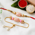 Meenakari Rakhi & Bracelet Set with Free Chawal & Kumkum