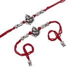 Rakhi Set – Antique Silver Design With Free Chawal & Kumkum