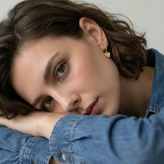 Amore Heart Drop Earrings